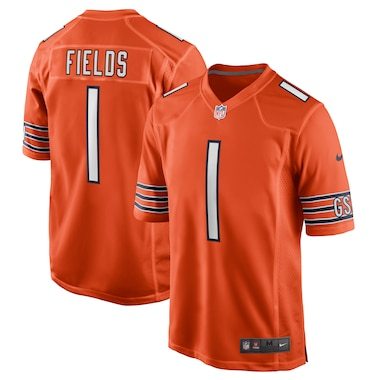 Nike Justin Fields Chicago Bears Orange 2021 NFL Draft First Round Pick Alternate Game Jersey