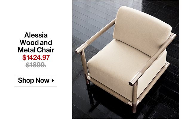 Alessia Wood and Metal Chair $1424.97