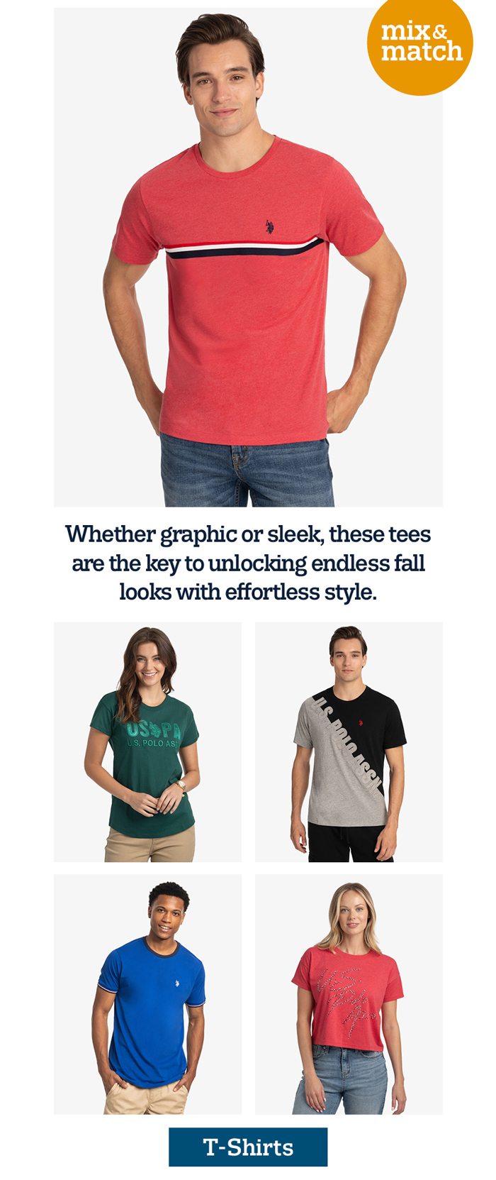 Whether graphic or sleek, these tees are the key to unlocking endless fall looks with effortless style. Shop t-shirts