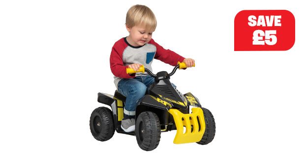 Mini ATV 6V Black & Yellow Electric Ride On