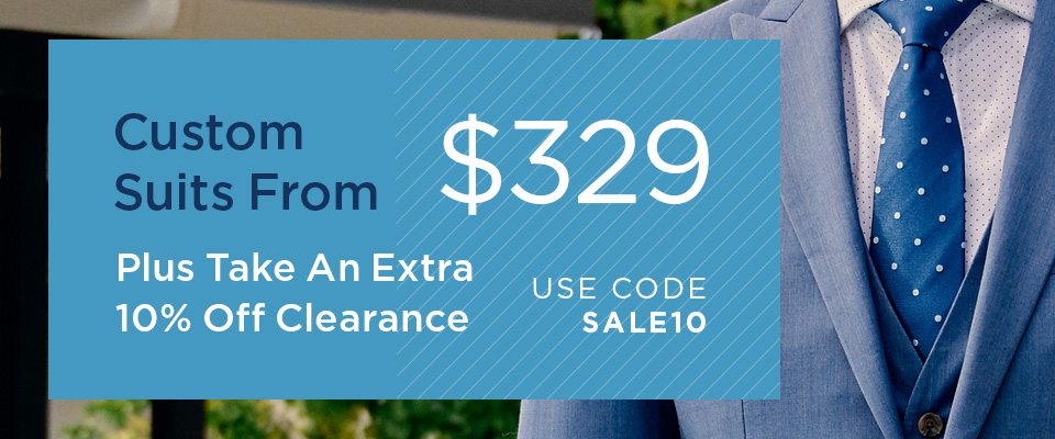 Extra 10% off clearance suits - use code SALE10