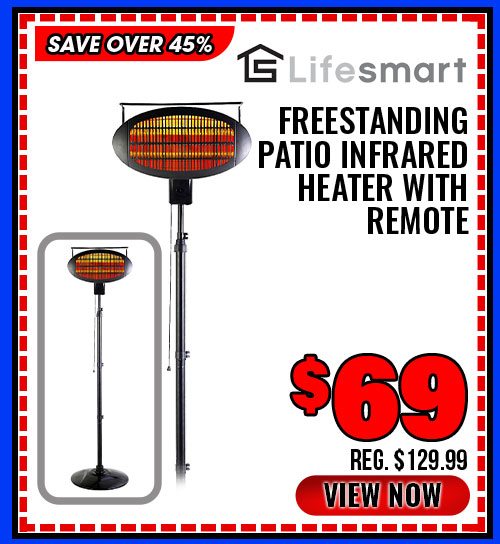 Lifesmart Freestanding Patio Infrared Heater with Remote