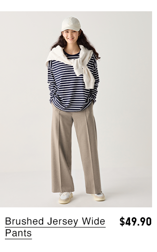 PDP3 - WOMEN BRUSHED JERSEY WIDE PANTS