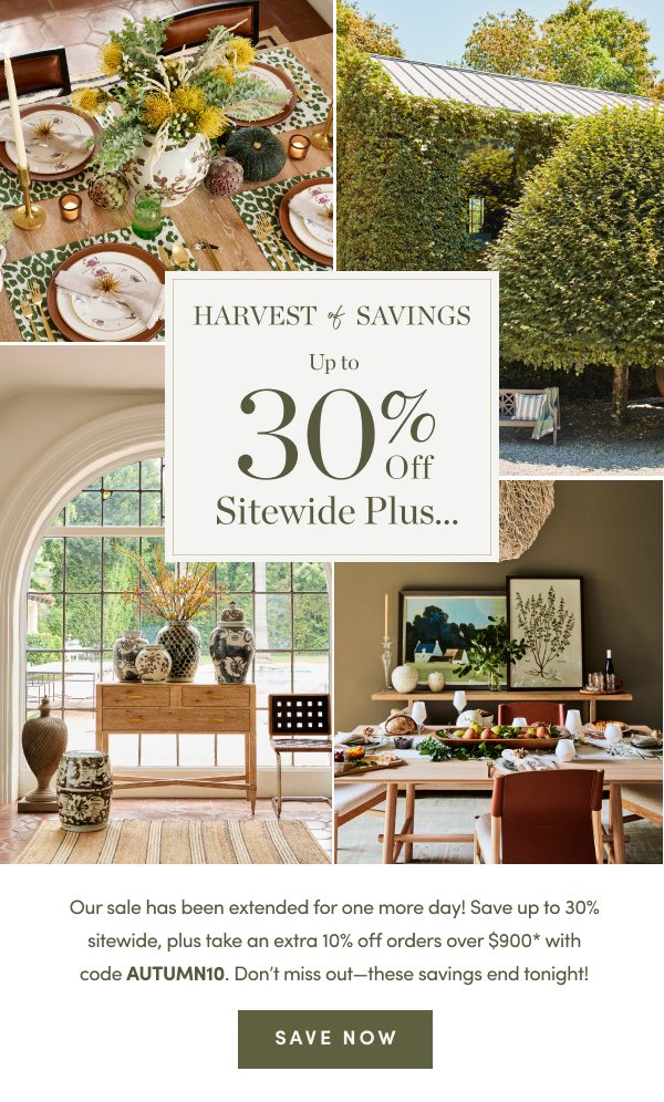 Up to 30 Percent Off Sitewide