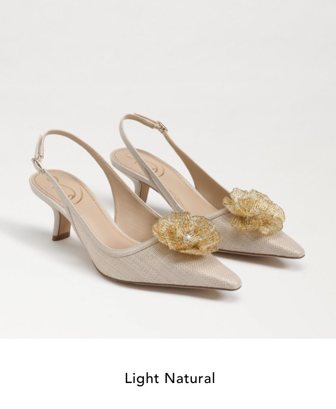 Bianka Floral Slingback Pump (Light Natural)