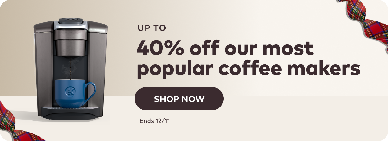 Up to 40% off our most popular coffee makers