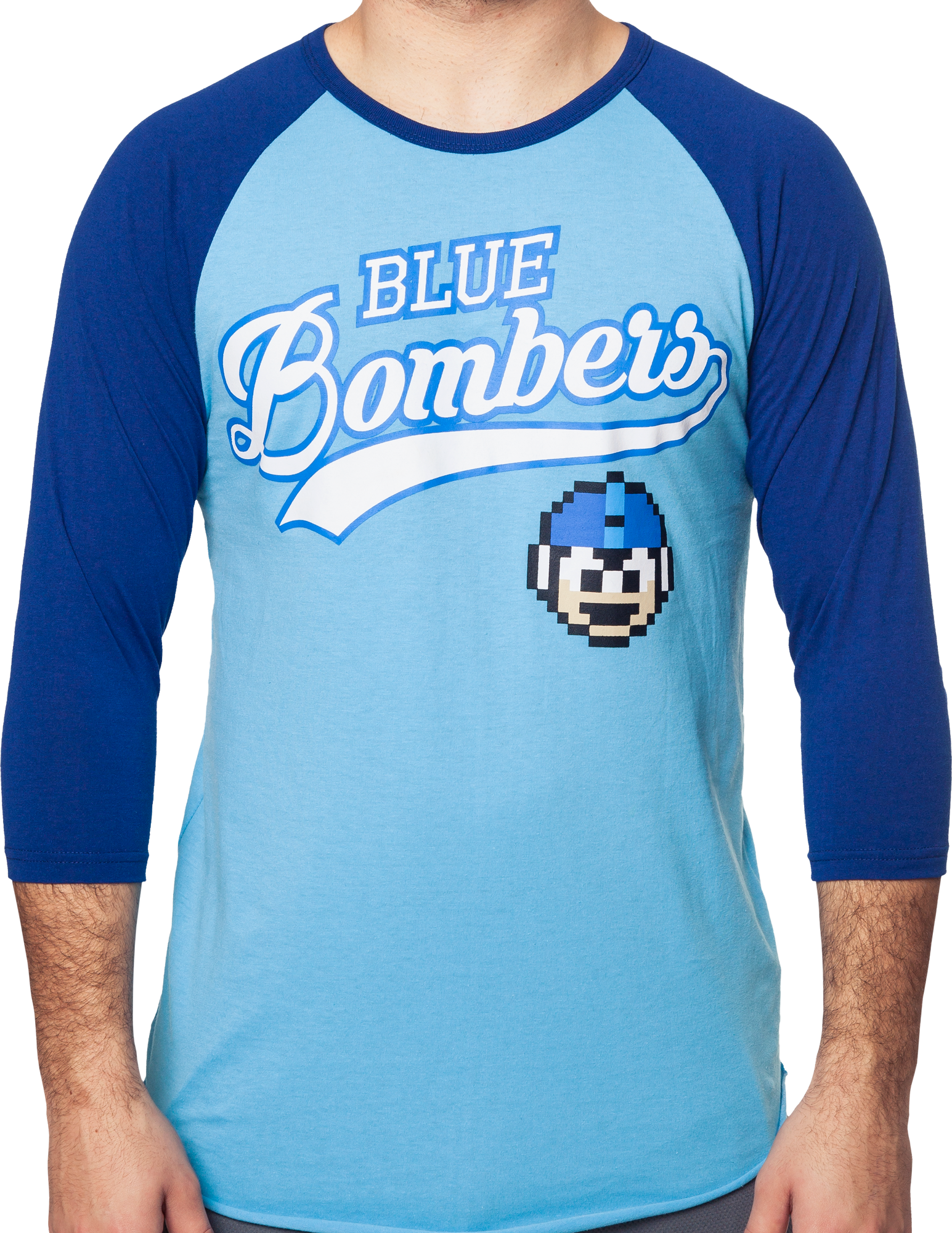 Mega Man Blue Bomber Baseball Shirt