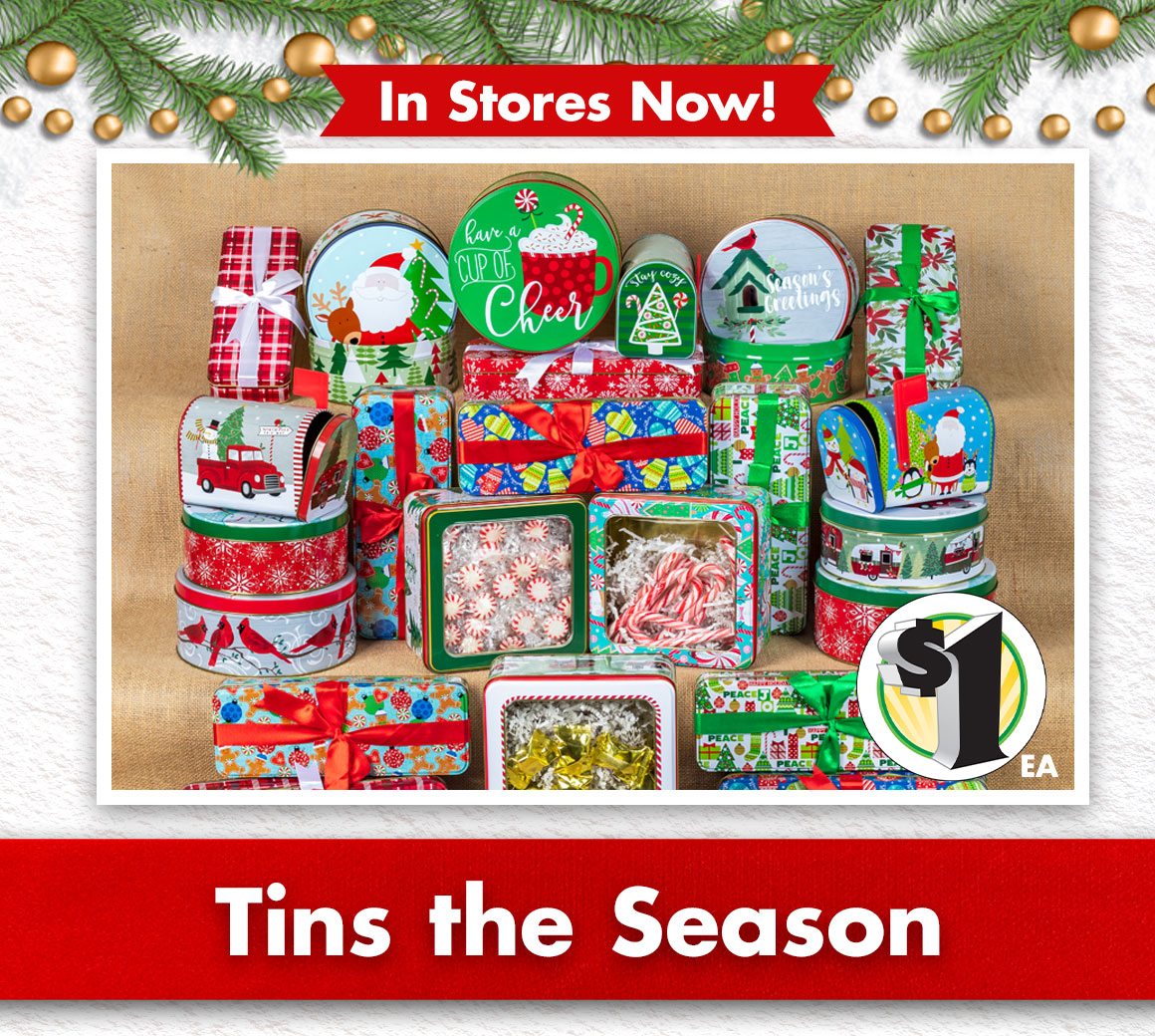 Shop $1 Christmas Tins!