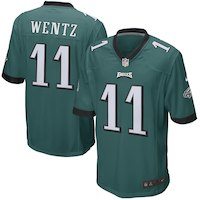 Youth Philadelphia Eagles Carson Wentz Nike Green Game Jersey