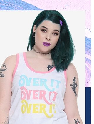 White Pink Over It Crop Tank Top
