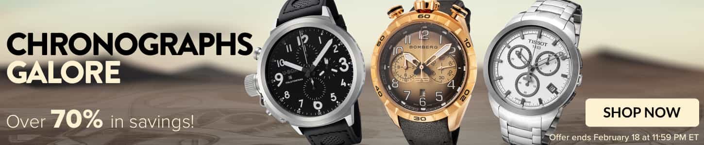 Chronographs Galore – Over 70% in Savings!