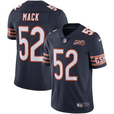 Nike Khalil Mack Chicago Bears Navy NFL 100th Season Limited Jersey