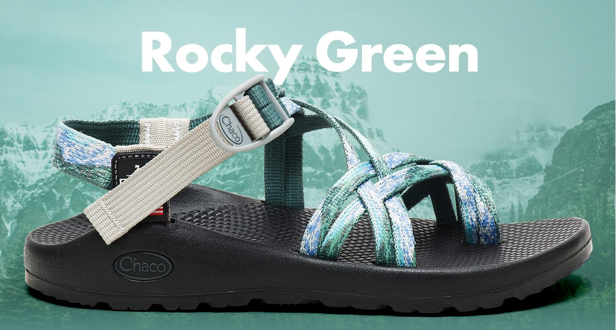 rocky green chacos