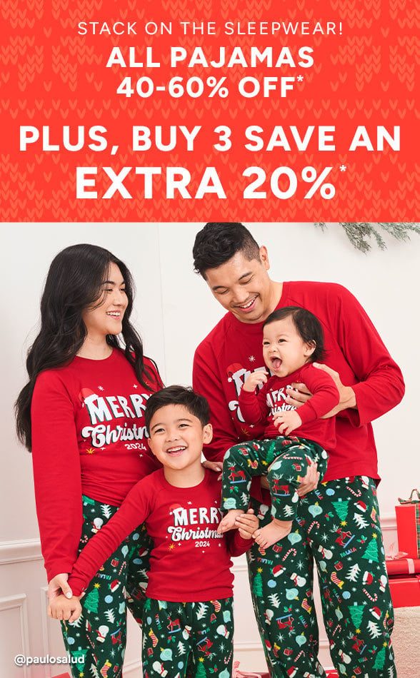 40-60% off Pajamas + buy 3 save an Extra 20%