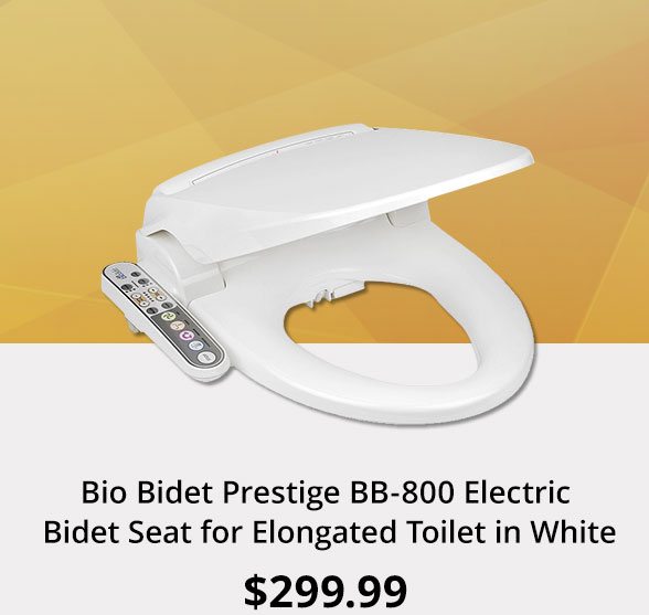 Bio Bidet Prestige BB-800 Electric Bidet Seat for Elongated Toilet in White