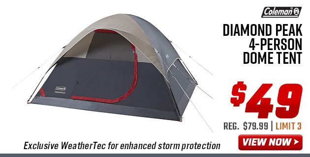 Coleman Diamond Peak 4-Person Dome Tent