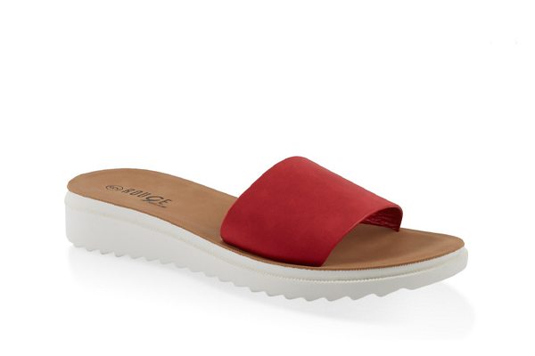 Single Band Platform Slide Sandals