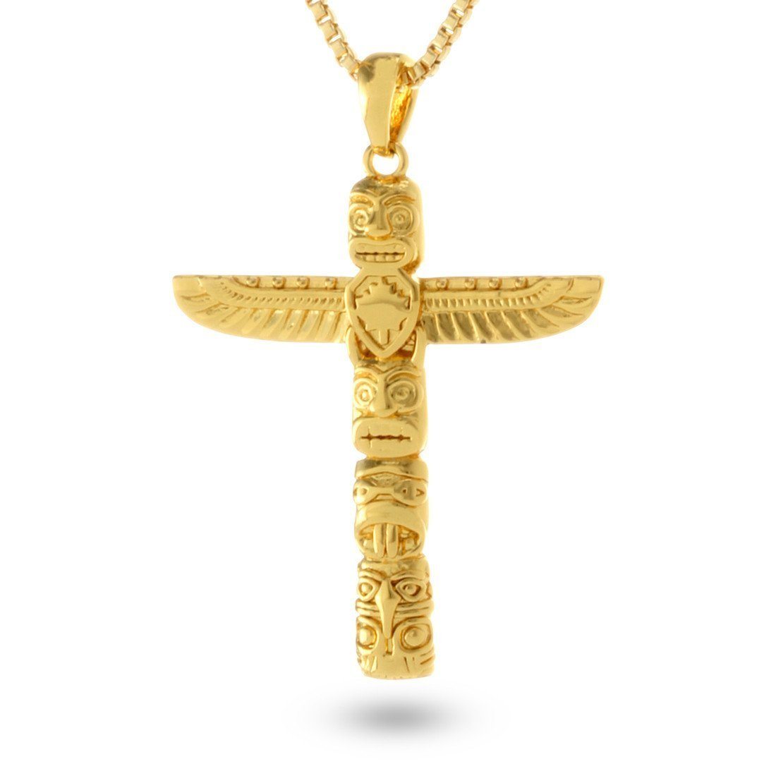 Image of 14K Gold Totem Pole Necklace
