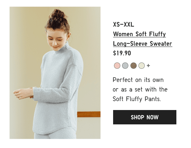 PDP1 - WOMEN SOFT FULFFY LONG-SLEEVE SWEATER