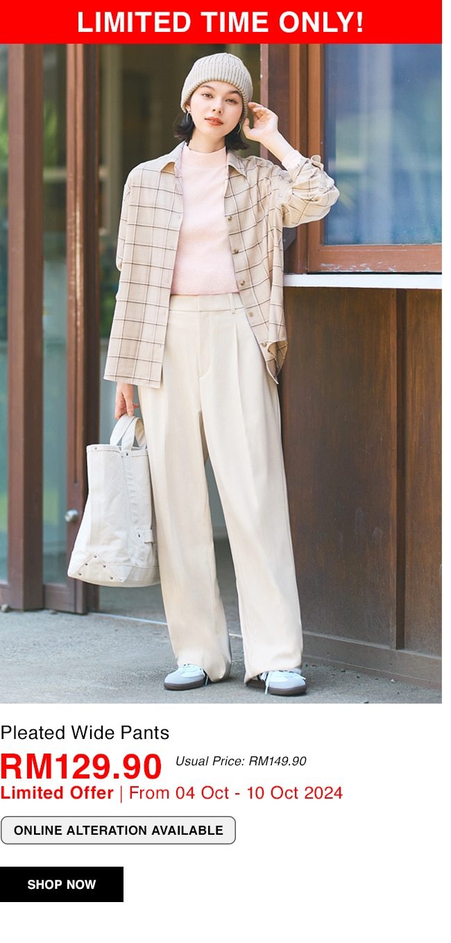 Pleated Wide Pants