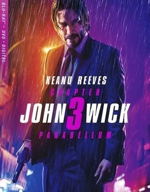 DVD Cover Image: John Wick: Chapter 3; Director: Chad Stahelski Cast: Keanu Reeves, Ian McShane, Halle Berry 