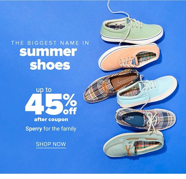 The biggest name in summer shoes - Up to 45% off after coupon Sperry for the family. Shop Now.