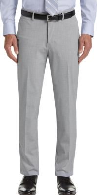 Haggar J.M. Haggar Premium Light Grey 4-Way Stretch Slim Fit Dress Pants