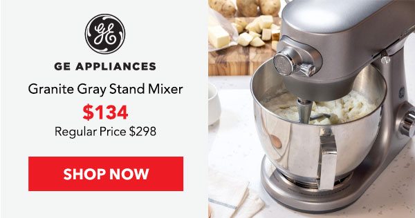 GE Appliances Granite Gray Stand Mixer $134 (Regular Price $298) SHOP NOW