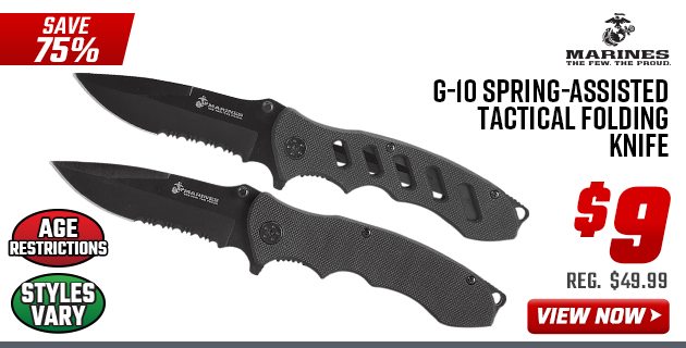 Marines G-10 Spring-Assisted Tactical Folding Knife