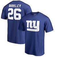 Men's New York Giants Saquon Barkley NFL Pro Line by Fanatics Branded Royal Icon Name & Number T-Shirt