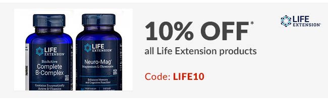 10% off* all Life Extension products