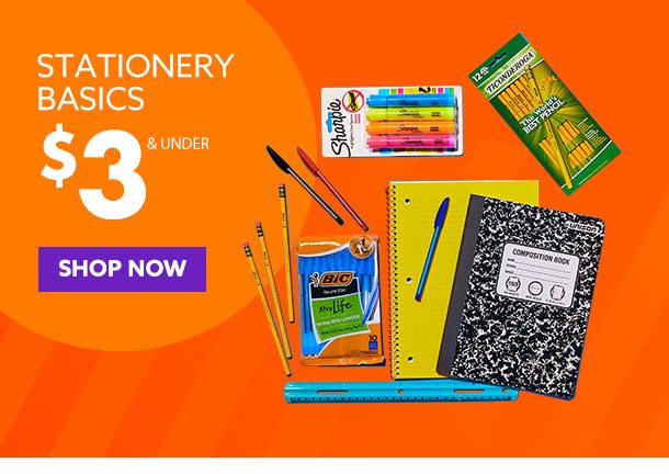 Stationary Basics $3 & under