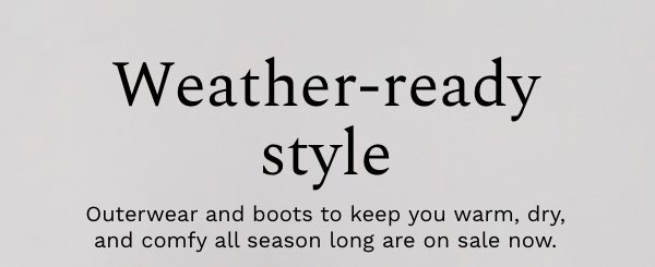 Shop Weatherproof Styles