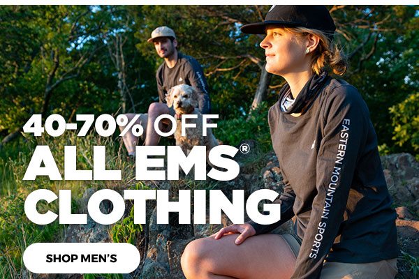 40-70% OFF All EMS Clothing - Click to Shop Men's