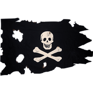 Battle Worn Small Jolly Roger Flag