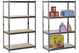 Muscle Rack 4-Shelf Steel Shelving Storage Rack (18 D x 36 W x 60 H)