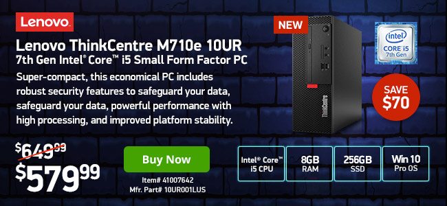 Lenovo ThinkCentre M710e 10UR SFF PC | 41007642 | Shop Now