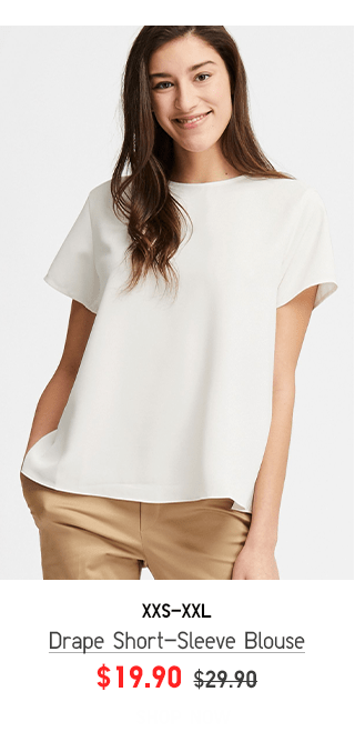 DRAPE SHORT-SLEEVE BLOUSE