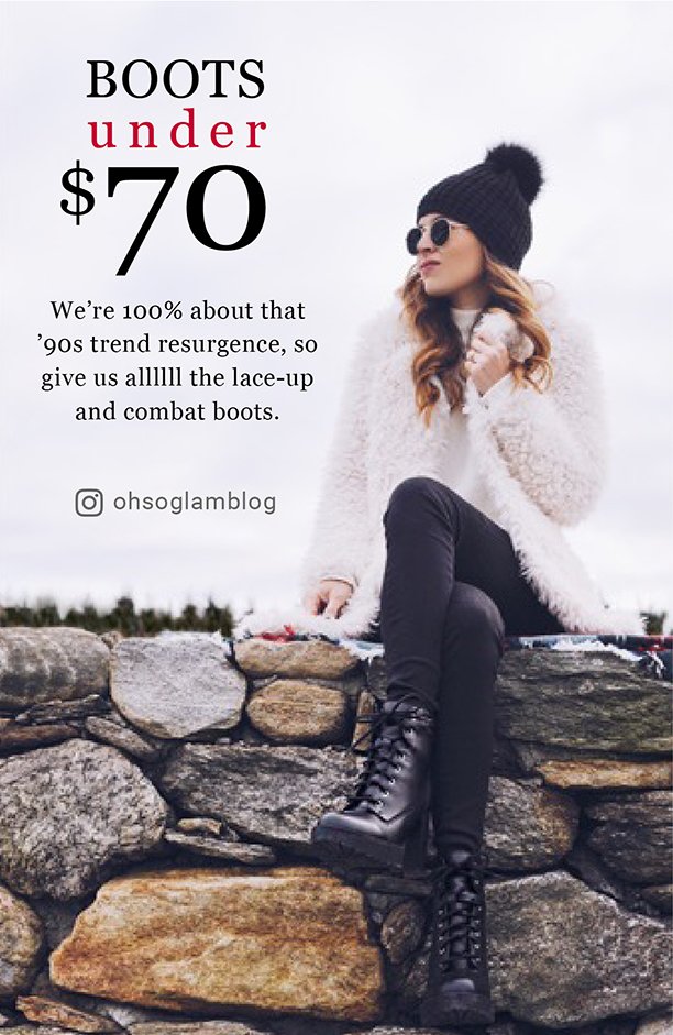 BOOTS under $70