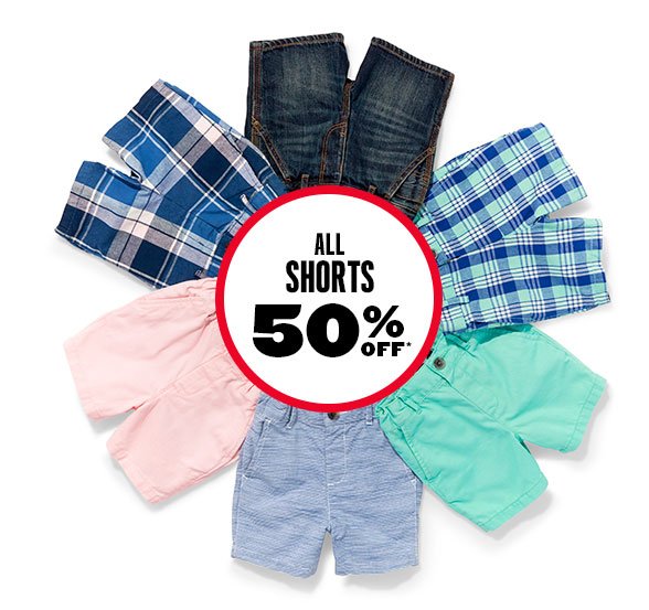 All Shorts 50% Off