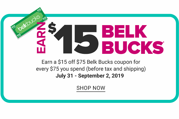 Belk Bucks Redeem