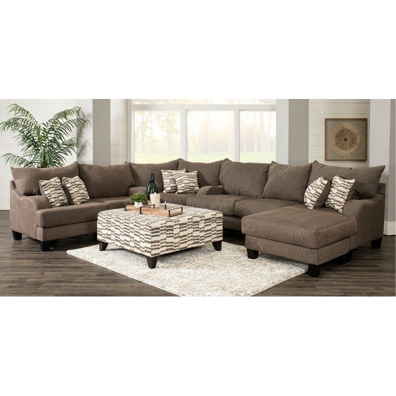 Laguna Brown-Gray 3 Piece Sectional with Chaise