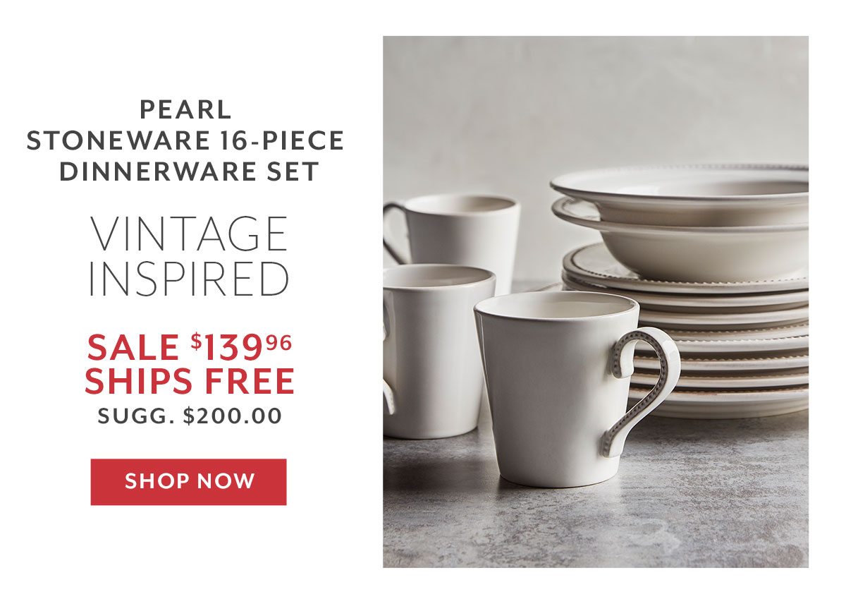 Pearl Stoneware 16-Piece Dinnerware Set