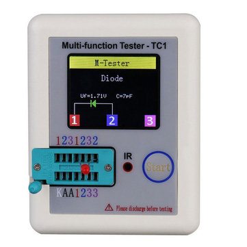 DANIU™ LCR-TC1 1.8inch Colorful Display Multifunctional TFT Backlight Transistor Tester for Diode Triode Capacitor Resistor Transistor LCR ESR NPN PNP MOSFET