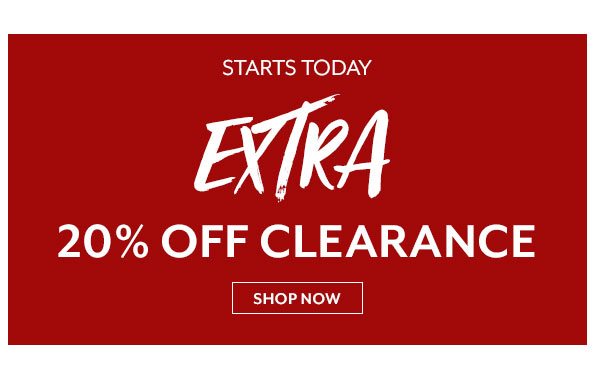 Extra 20% Off Clearance