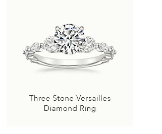 Three Stone Versailles Diamond Ring