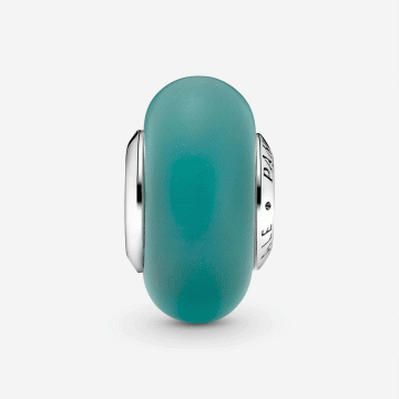 Matte Green Murano Glass Charm
