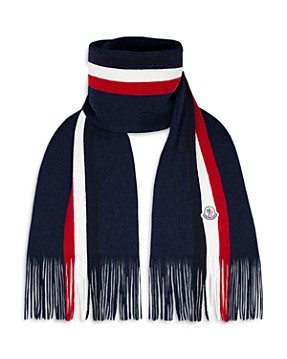 Stripe Logo Knit Scarf