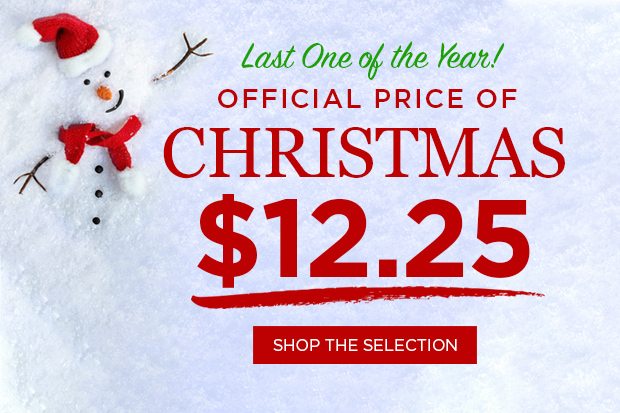 It's the last Official Price of Christmas Sale of the year!