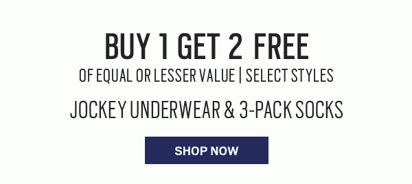 TODAY'S PICKS | BOGO Jockey Underwear & 3-Pack Socks - SHOP NOW